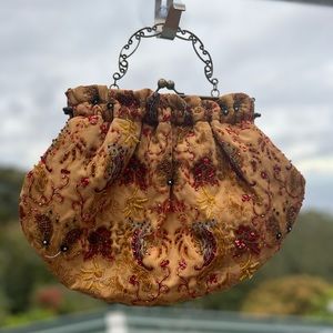 Vintage Style Braciano Beaded Handbag, Clutch Handle